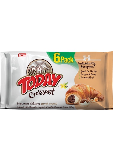 Today Kruvasan Çikolata Vanilyalı 40 Gr. 6 Adet (1 Kutu)