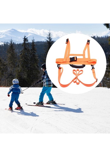 Homyl Çocuklar Kayak Snowboard Eğitim Koşum Takımı Kaykay Turuncu