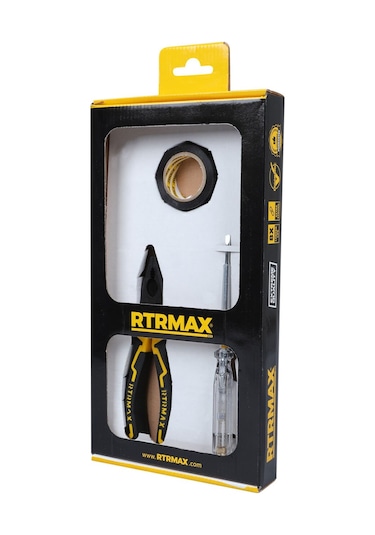 Rtrmax RTK7002 El Aleti Seti 3 Parça (Pense-Kontrol Kalemi-Elektrik Bandı)