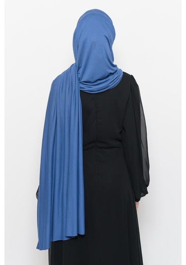 Hazır Pratik Geçmeli Lüks Organik Düz Penye Şal Çapraz Hizalı-kont Rengi