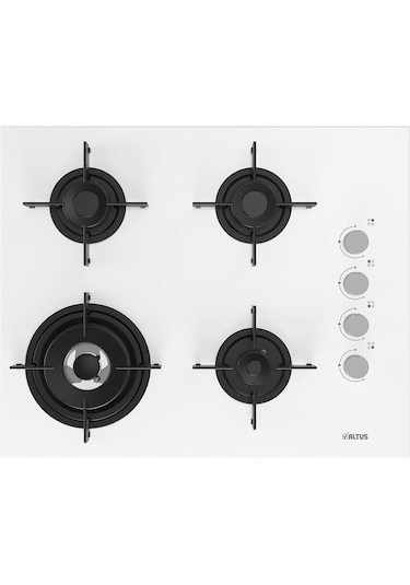 Altus 321 W - 189 DW - 535 W Beyaz Cam Ankastre Set + Türk Kahve Makinesi