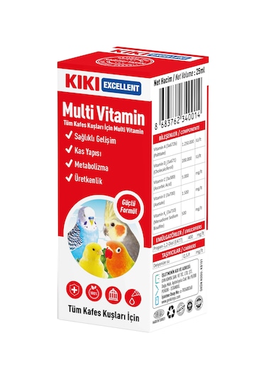 Kiki Excellent Kuş Multi Vitamin 25 ML