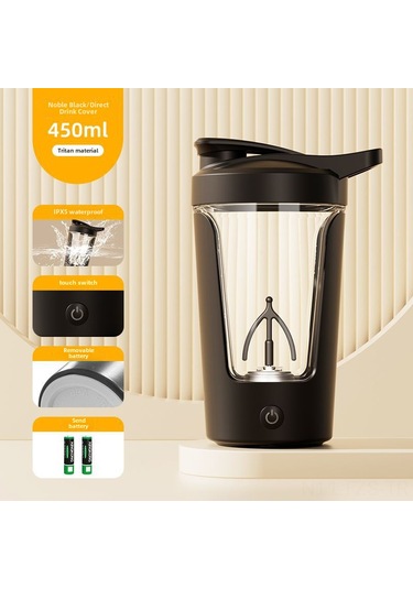 Fosenze 450ml Siyah Otomatik Çalkalama Bardak - Elektrikli Kahve/süt Çırpıcı, Usb Şarjlı, Pratik Kullanım, Sağlıklı Pp Malzeme Diğer