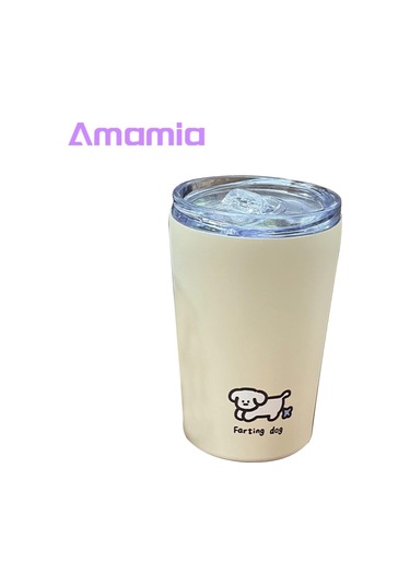 Amamia Termal Fincan Taşınabilir Kış Kapalı Açık Kahve Süt Su Termos Bardak