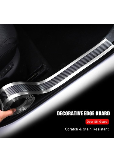 Satış Karbon Fiber Kauçuk Kalıplama Şerit Yumuşak Siyah Trim Tampon Şerit Dıy Kapı Eşiği Koruyucu Kenar Koruma Araba Çıkartmaları Araba Blue 250x5cm