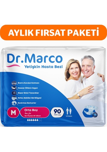 Dr. Marco Yetişkin Bel Bantlı Hasta Bezi M 90'lı