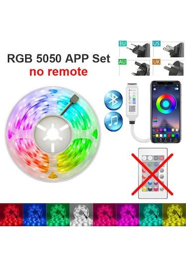 30m Led Şerit Işık Rgb 5050 Su Geçirmez App Led Esnek Şerit Bant Bt Waterproof&30m