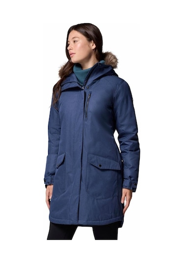 Columbia Suttle Mountain Long Insulated Kadın Mont-8802 Lacivert