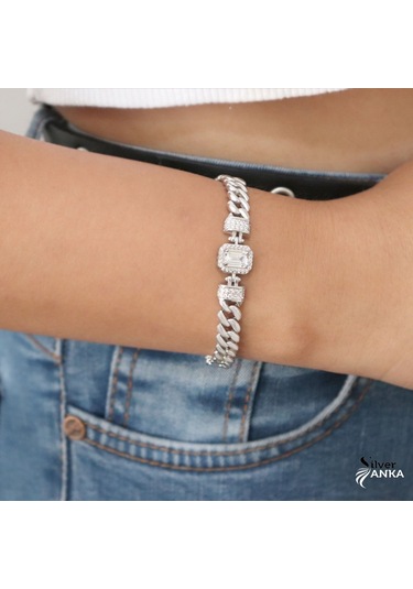 925 Ayar Gümüş Baget Gurmet Bileklik N11.2708