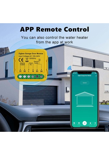 Teltree Tuya Zigbee Akıllı Garaj Kapısı Kontrol Cihazı, Google Home Ve Alexa Uyumlu, Zamanlayıcılı, Aile Paylaşımı Özellikli Tuya Zigbee