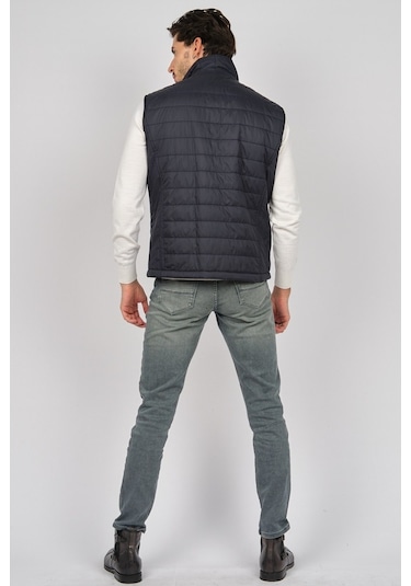 Daynax Erkek Içi Kürklü Fermuar Cepli Yelek 4920902 Lacivert Lacivert