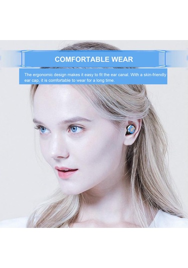 Skycity F9-8 Siyah Tws Bluetooth Kulaklık - Bt 5.0, 8d Stereo Ses, 2000mah Şarj Kutusu, Su Geçirmez, Dokunmatik Kontrol, Hd Konuşma