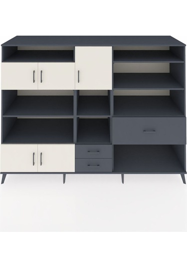 Kronos Dolap 13 Raflı 3 Çekmeceli 5 Kapaklı 220x59x163 Antrasit-a Antrasit-aytaşı/antrasit Kronos Dolap 13 Raflı 3 Çekmeceli 5 Kapaklı 220x59x163 Antrasit-a Antrasit-aytaşı/antrasit