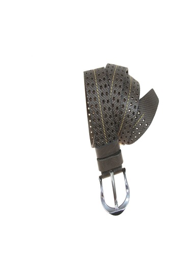 Hakiki Deri Erkek Yıldız Delikli Kot Kemeri 4,5 Cm Çok Renkli