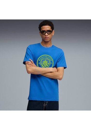 Puma Manchester Cıty Ftblculture Erkek Tişört 782671 23 Mavi