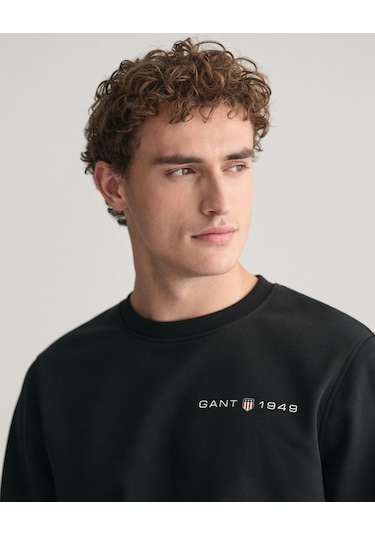 Gant Erkek Sweatshırt 2003243-005 2003243-005 Siyah Siyah