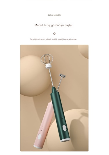 El Tipi Otomatik Elektrikli Yumurta Çırpıcı Karıştırıcı-yeşil 05 Koyu Yeşil