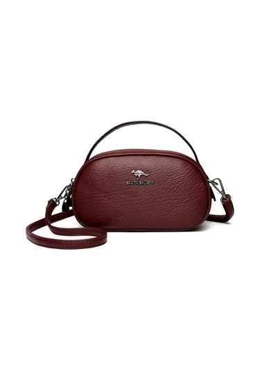 Şık Yuvarlak Küçük Çanta Kadın Yeni Omuz Çantası Düz Renk Eğlence Büyük Kapasiteli Cep Telefonu Çantası Kadın Çantaları Kırmızı Ana Resim Rengi Diğer