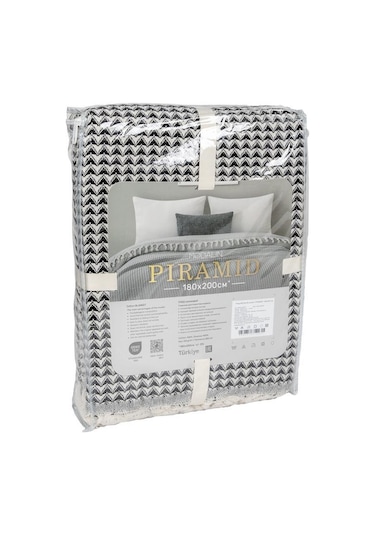 Battaniye Pamuk Piramid 180x200 Cm Siyah
