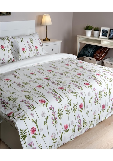 Cotton Collection Tek Kişilik Nevresim Seti Fleur Renkli