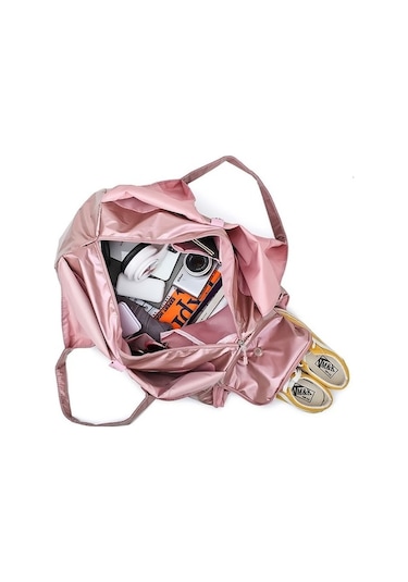 Yumuşak Naylon Bez Omuz Spor Salonu Yoga Çantası Siyah Siyah