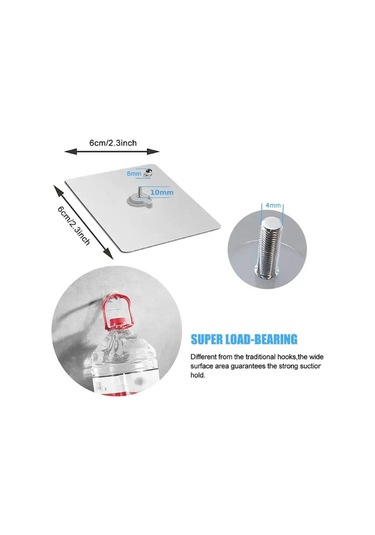 10 Adet Çivi Duvar Kancası Vida İz Bırakmayan Çıkartmalar Delme Gerektirmeyen Yapıştırıcı Duvar Askıları Mutfak Banyo Vida Kancası Askı Beyaz