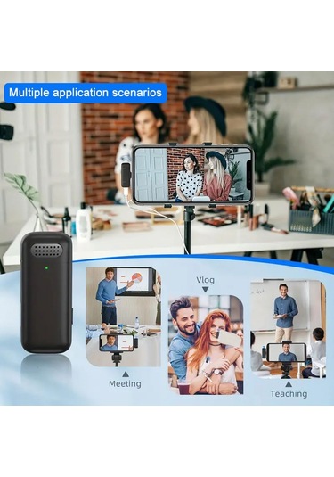 Şarj Özellikli Android İçin Profesyonel Kablosuz Yaka Mikrofonu