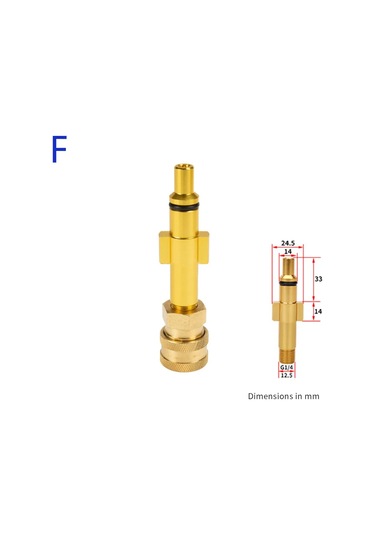 Anatoliadelight 1/4" Basınçlı Yıkama Püskürtme Tabancası, Karcher Hızlı Bağlantı Adaptörü Kırmızı