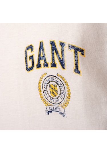 Gant Erkek T-shırt 2003262-130 2003262-130 Krem Krem