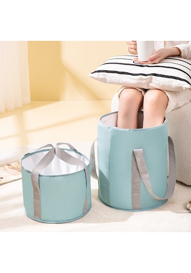 Outdoor Seyahat Katlanır Ayak Pedikür Spa Banyo Havzası L Mavi