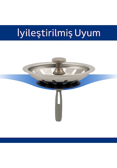 Çöpmak Mutfak Lavabo Sifon Gideri Paslanmaz Metal Tıpa Süzgeci 8