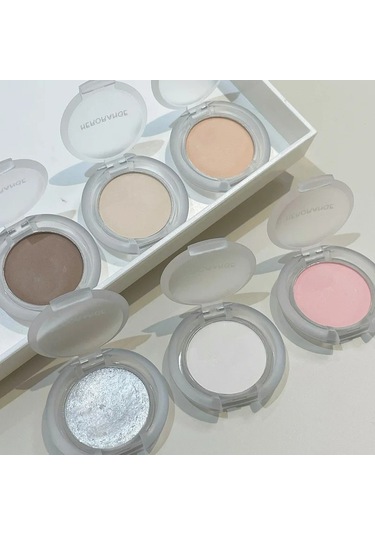 Tek Renkli Mat Beyaz Vurgulayıcı Paleti Kalıcı Yüz Şekillendirici Gölge Doğal 01 C01