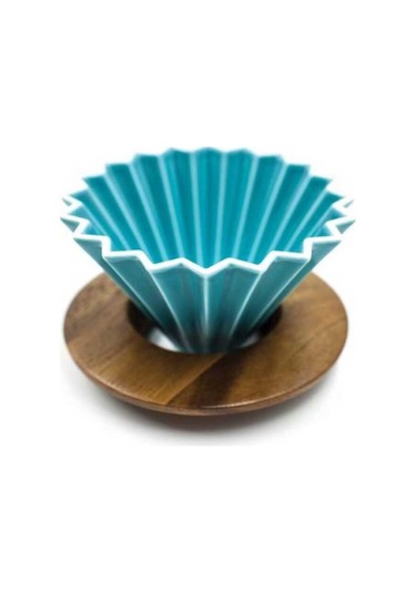 Epinox Ahşap Standlı Dripper Turkuaz