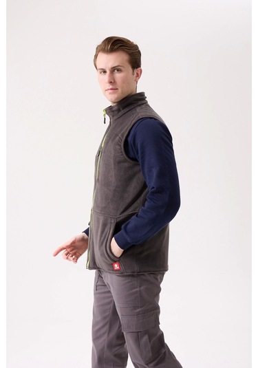 Salix İş Ve Outdoor Yelek - Çift Taraflı , Hafif, Fonksiyonel Cepli Füme