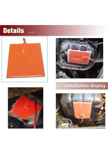 Wondernest 15x20 Cm Araba Motor Yağı Karter Isıtıcı Pedi, Ab Fiş Tipi, Karter Tankı Isıtma
