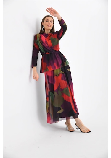 Ftz Women Kadın Likra Tül Takım Mor-mor Mor