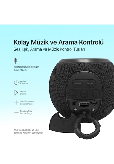 2bh15s Ttec Bomb Taşınabilir Kablosuz Bluetooth Hoparlör
