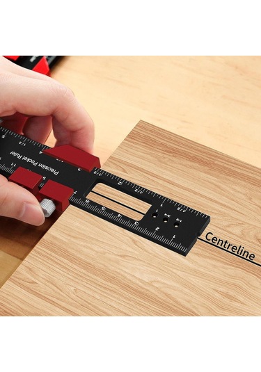 Suntek Ahşap İşleme Cep Cetveli Inç Ve Metrik Profesyonel 30-santim