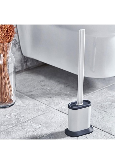 Rulopak Oval Elite Silikon Tuvalet Fırçası Siyah
