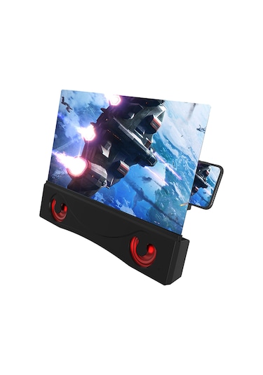 Tenfowee F12 Bluetooth Hoparlörlü 12 İnç Hd Ekran Büyütücü - Usb/18650 Pil İle Çalışır Pil Dahil Değil