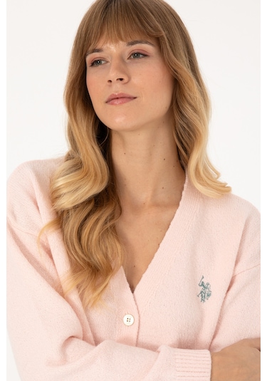 U.s. Polo Assn. Kadın Pudra Hırka Triko 50314717-vr042 Pudra