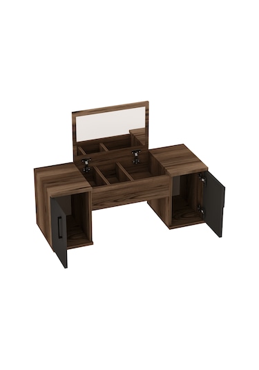 Arnetti Duvara Monte Mercan Aynalı Makyaj Masası Lidya Antrasit