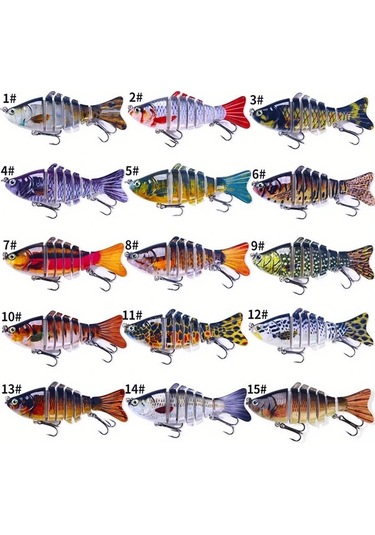 Fochsia 15 Adet Çok Eklemli Yem Balıkçılık Seti Yapay Yem