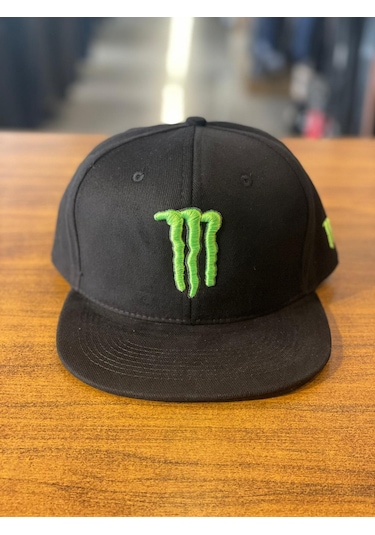 Monster Siyah Kanvas Hiphop Snapback Rapper Basket Cap Şapka