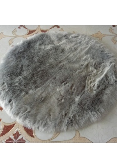 Tongxida Yumuşak Yuvarlak Pembe Halı, 60cm Saçlı Paspas - Yatak Odası/otura Odası Dekorasyonu