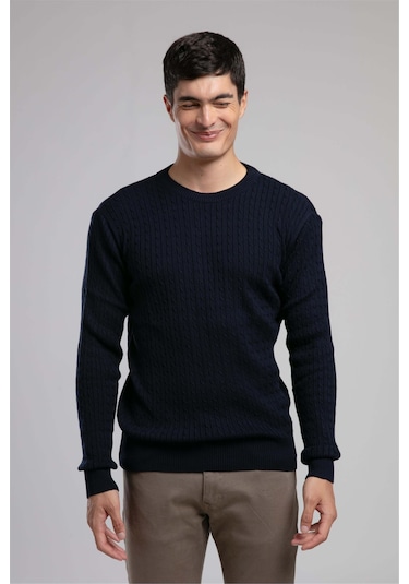 Smith Erkek O Yaka Kazak Lacivert-21047 Lacivert