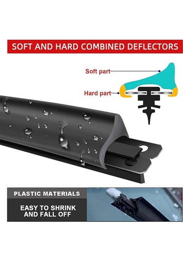 Gajeena Mg Zs Ev/rx3/rx8 2019-2022 Ön Silecek Seti 24"+14" Kauçuk, Dayanıklı, Halka Ve Sessiz Temizlik, Tüm Hava Koşullarında Uygun