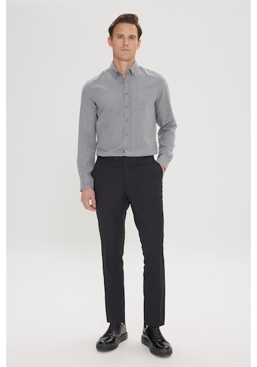 Ac&Co / Altınyıldız Classics Slim Fit Dar Kesim Klasik Yan Cep Erkek Pantolon - Siyah