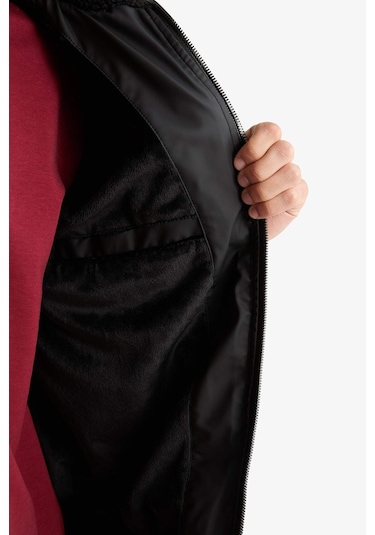 Defacto Su İtici Regular Fit Gömlek Yaka Astarlı Fermuarlı İç Cepli Kürk Yakalı Suni Deri Mont C5857ax25wnbk27 Siyah-bk27