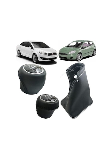 Linea Siyah Deri Vites Topuzu Vites Körüğü Takım siyah